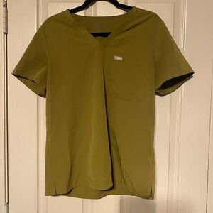 Figs Olive V-Neck Medical Scrub Set
